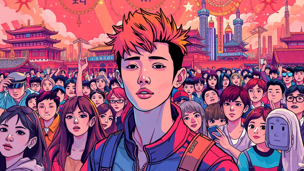 K팝의 사회문화적 의미 (illustration 스타일)